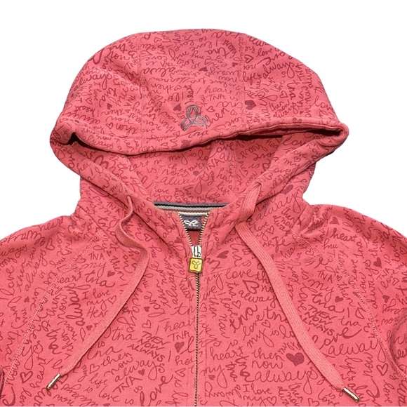 Y2K RARE TNA women's pink "love TNA" graphic hoodie, size small. - Picture 4 of 5